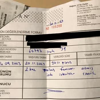 Tergan Ayakkabının Ayıplı Ürünü Kabul Etmemesi