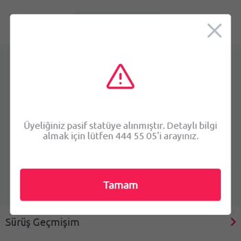 TikTak Kirala Tıktak Pasif Üyeliği