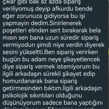 A101 Kapıda Uygulamasına Yakışmayan Hizmet