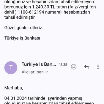 İş Bankası Hesabımdan Yanlış Çekilen Paraların İadesi