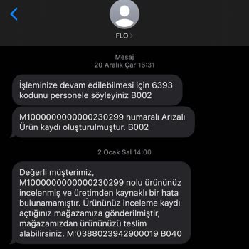 FLO Mağazacılık Ürününün Arkasında Durmuyor.