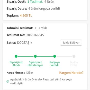 Doğtaş Sandalyelerimi Teslim Etmiyor