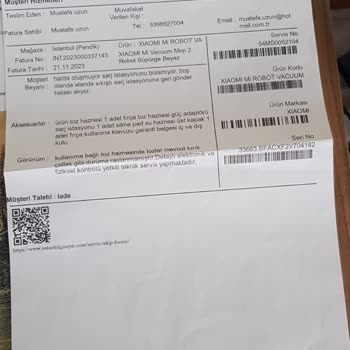 Vatan Bilgisayar Arızalı Robot Süpürge İade Almıyor