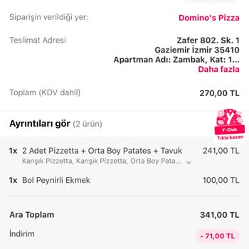 Domino's Pizza Ödeme Sorunu Ve Müşteriye Saygısızlık!