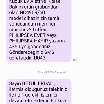 PHILIPS Ev Aletleri Garanti Kapsamındaki Ütü Mağduriyeti