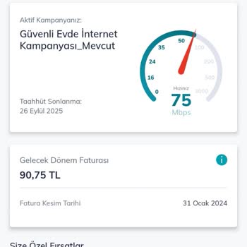 Türk Telekom 75 Mbps Paket 0.3 Mbps Download Hızı