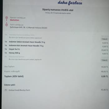 Yemeksepeti Mahalle Kuponlu Siparişte Rastgele Ürün Değişimi!