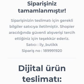 ily_butikk Shopier Üzerinden Satın Alınan Eğitim Kursu Hakkında Geri Dönüş Ve Para İadesi Talebi