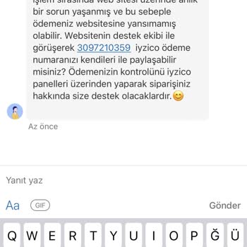 Dyson Ödeme Esnasında Donma Ve Siparişim Gözükmüyor
