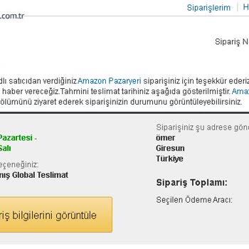 Amazon.com.tr İptal Edilen Siparişimin İadesini Gerçekleştirmedi