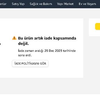 Amazon.com.tr İptal Edilen Siparişimin İadesini Gerçekleştirmedi