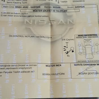 Nissan Arıza Sorunu Her Yıl Motor Arıza Işığı Yanmakta