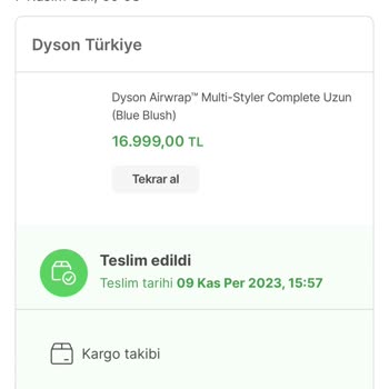 Dyson Arızalı Başlık Kullanılmıyordu