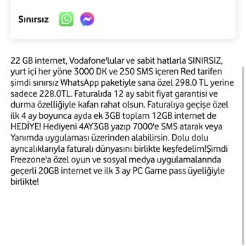 Vodafone Fazla Fatura