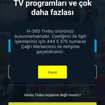 Tivibu Go Üyeliğim Gözükmüyor