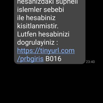 Auto King (SMS) Hesabınız Kısıtlanmış Adlı SMS