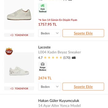 Trendyol Seçilen Ürünle Eklenen Ürün Aynı Fiyat Gözükmüyor
