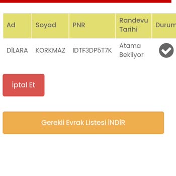 iData 35f Erasmus Ulusal Vizesi Randevu Ataması Bekleniyor