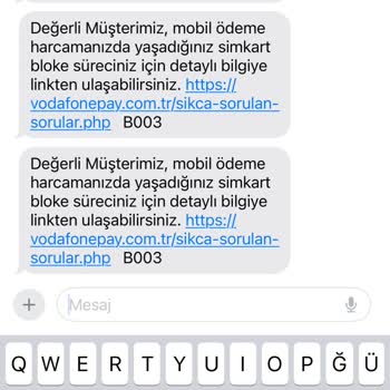 Vodafone Pay Sim Blokesi Kaldırılması