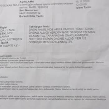 TCL TV Panel Replacement Delay