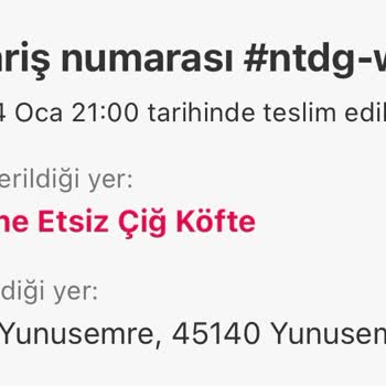 Yemeksepeti'nden Verdiğim Sipariş 5 Saatte Geldi