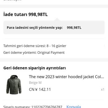 Aliexpress Para İadesi Yatırılmıyor