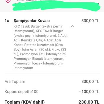 Yemeksepeti Paramı Aldı Ürünü Göndermedi