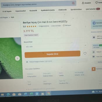 Trendyol Berilya Çim-halı, Siparişim Hav 8 Mm, Yerine 5 Mm Geldi