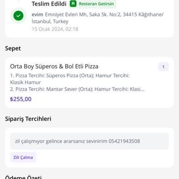 Getir Domino's Siparişim Gelmedi Ve Müşteri Hizmetleri Sorunu.