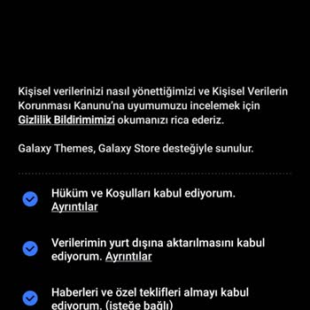 Samsung Galaxy Themes Uygulaması