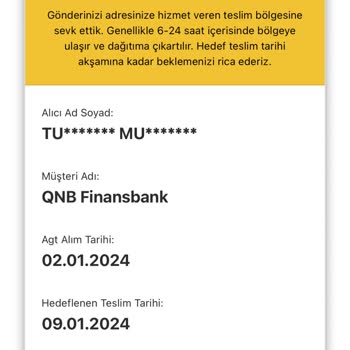 AGT Kurye (aynigunteslim.com) Kredi Kartı Teslimatı Gecikmesi Ve İletişim Sorunları