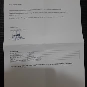 Despec Bilgisayar Arızalı Klavyem Yine Arızalı Olarak Geri Gönderildi.