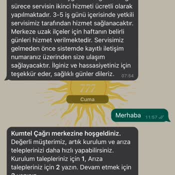 Kumtel Muhatap Bulamıyoruz Kurulum Yapmıyor