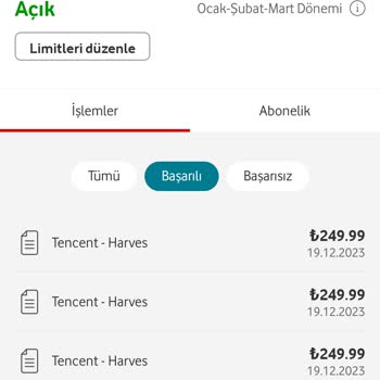Tencent Games Türkiye Vodafone, Tencent Games, Payguru Bilgim Dışı Ödeme