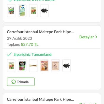 Carrefour SA Online Aldıklarım Teslim Edilmedi Ücretide İade Edilmedi