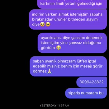 Ef Butik Eksik Sipariş Ve İptal Sorunu