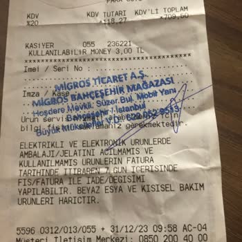 Migros Garantili Ürünü Değiştirmiyor