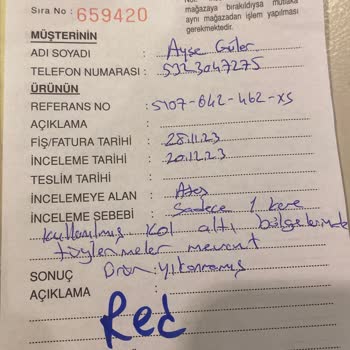 Massimo Dutti İade Talebi Ve Ürün Memnuniyetsizliği