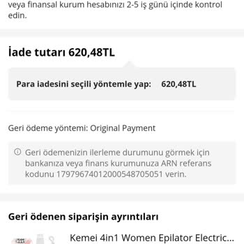 Aliexpress Para İadesi Tamamlanmadı