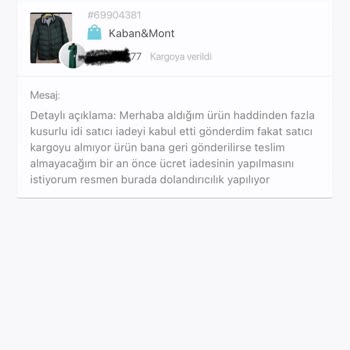 Gardrops Paramı Geri Ödemiyor