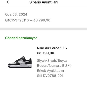 Nike Gönderi Hazırlanıyor Sorunu