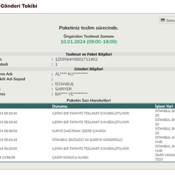 UPS Türkiye Bir Haftadır Teslim Olamayan Kargo!