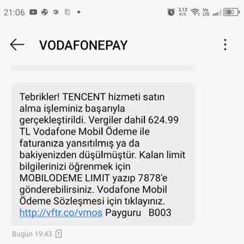 Tencent Games Türkiye Bilgim Dışında Ödeme