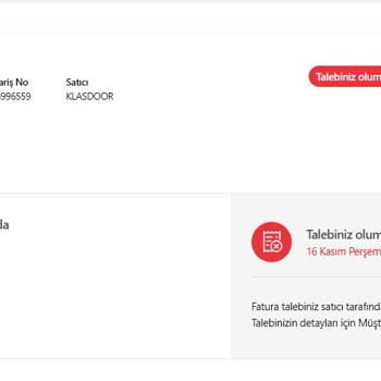 Klas Door Faturamı Göndermiyor