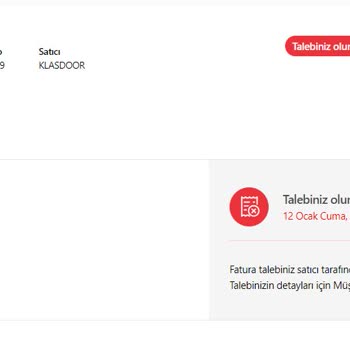 Klas Door Faturamı Göndermiyor