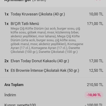 Yemeksepeti Komagene Eksik Ve Hatalı Gelen Sipariş