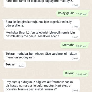 Zara Ürün Problemi Ve Müşteri Talebimin Gerçekleşmemesi