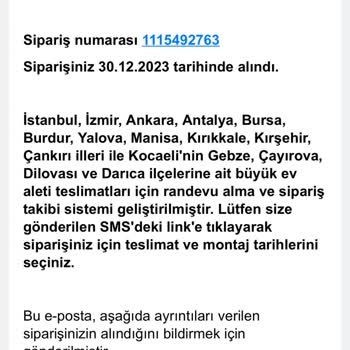 Bosch İnternet Sitesi Üzerinden İptal Edilen Siparişin İade Sürecinde Yaşanan Sorunlar