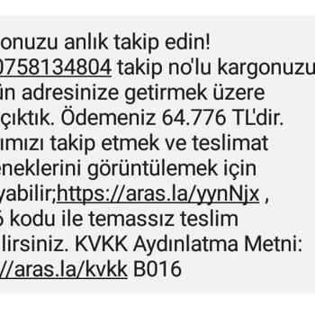 Kampanyabutik.com/poloyaka Aras Kargo Şikayet Etmek İstiyorum