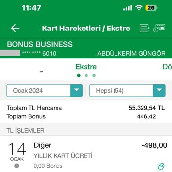 Garanti Bankası Bonus Kart Haksız Ücreti İade Talep
